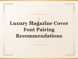 Luxury Magazine Cover Font Pairing Recommendations for Stunning Editorial Designs
